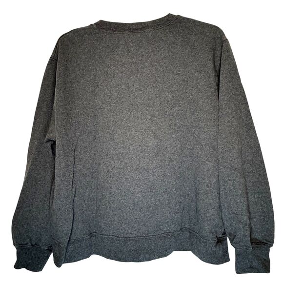 Hot Cotton by Marc Ware Gray Sweatshirt Womens Medium Snowman Patch Vintage 90s - Picture 2 of 12